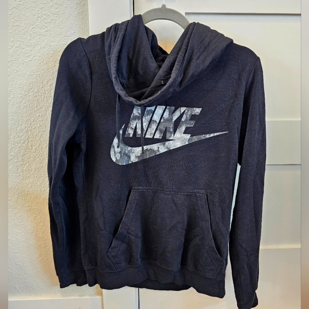Nike Black Hoodie Cowl Neck - Size Small